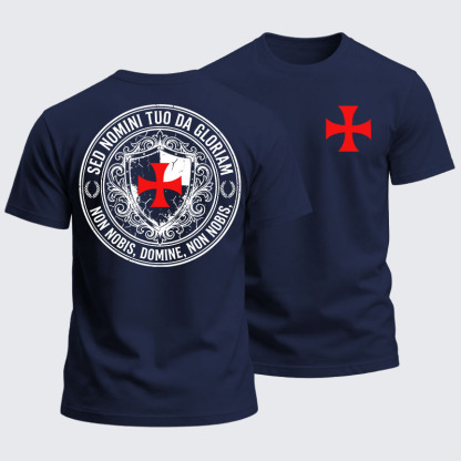 Heavyweight Cotton Tee - Non Nobis Domine, Non Nobis, Sed Nomini Tuo Da Gloriam
