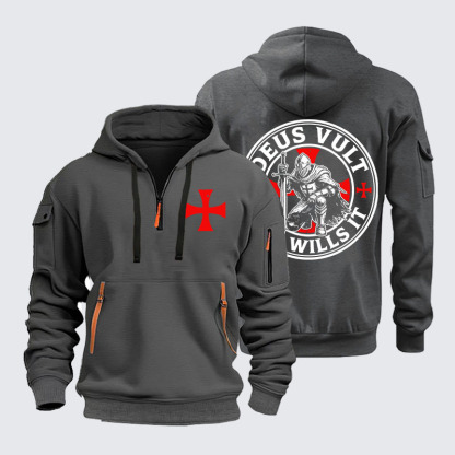 Zipper Hoodies - Knights Templar Deus Vult