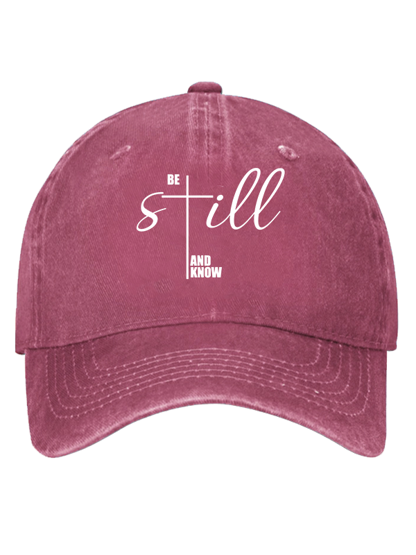 Be Still And Know Cross Christian Hat