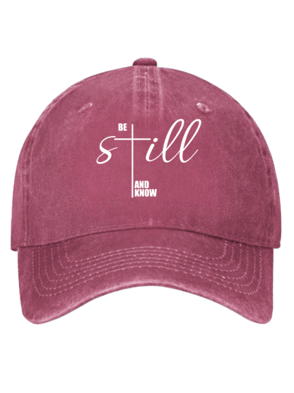 Be Still And Know Cross Christian Hat