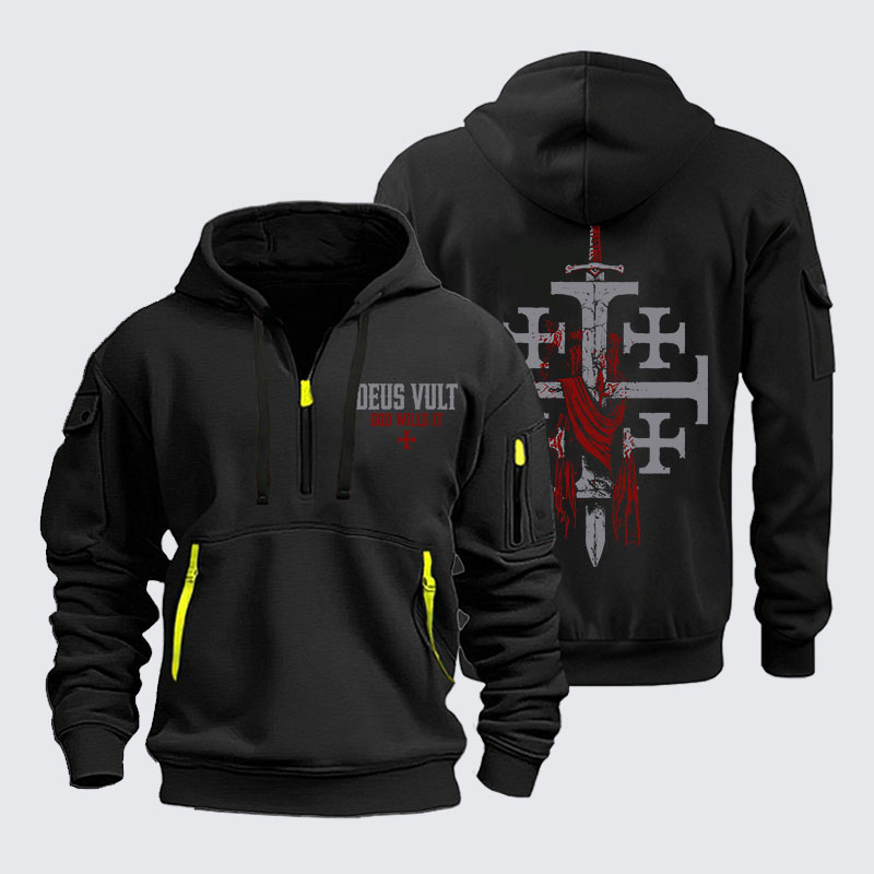 Zipper Hoodies - Deus Vult: God Wills It