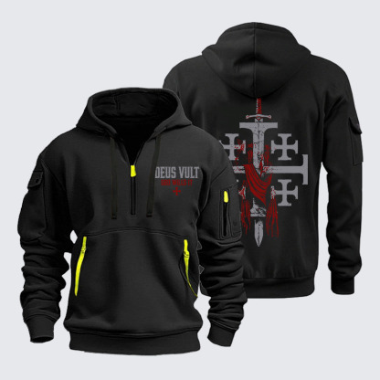 Zipper Hoodies - Deus Vult: God Wills It