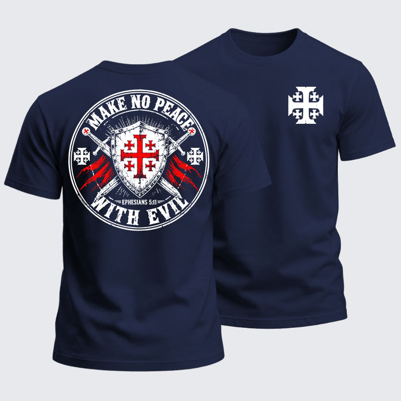 Heavyweight Cotton Tee - Make No Peace With Evil