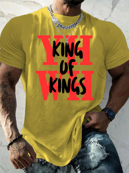 King Of Kings Jesus God Christian Cotton T-Shirt