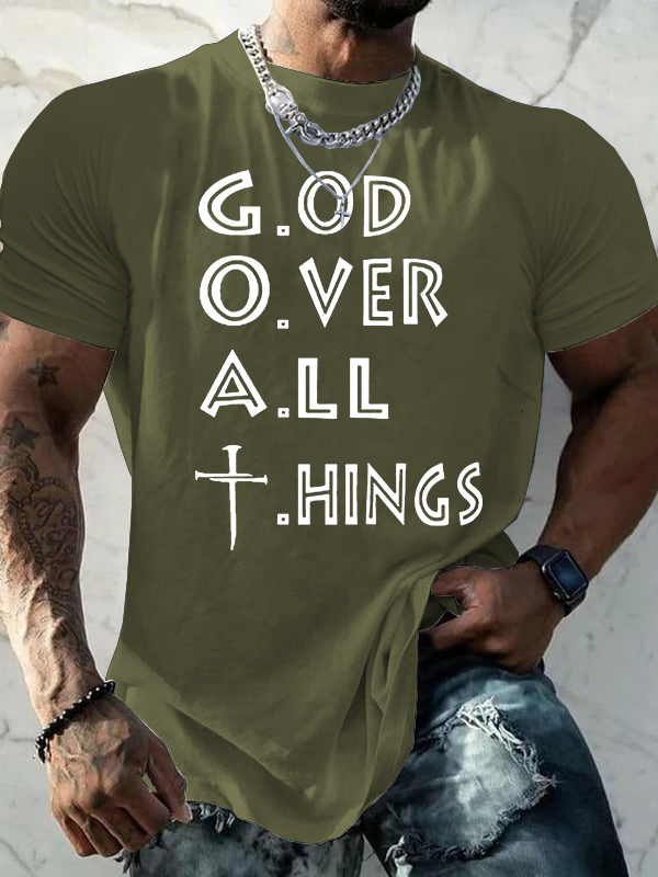  GOAT Jesus God Christian Cotton T-Shirt