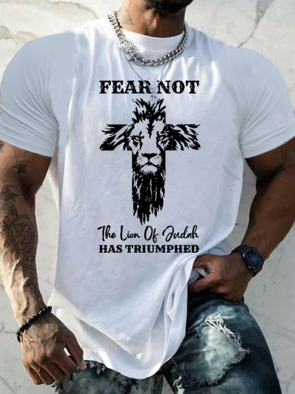 Fear Not Jesus God Christian Cotton T-Shirt