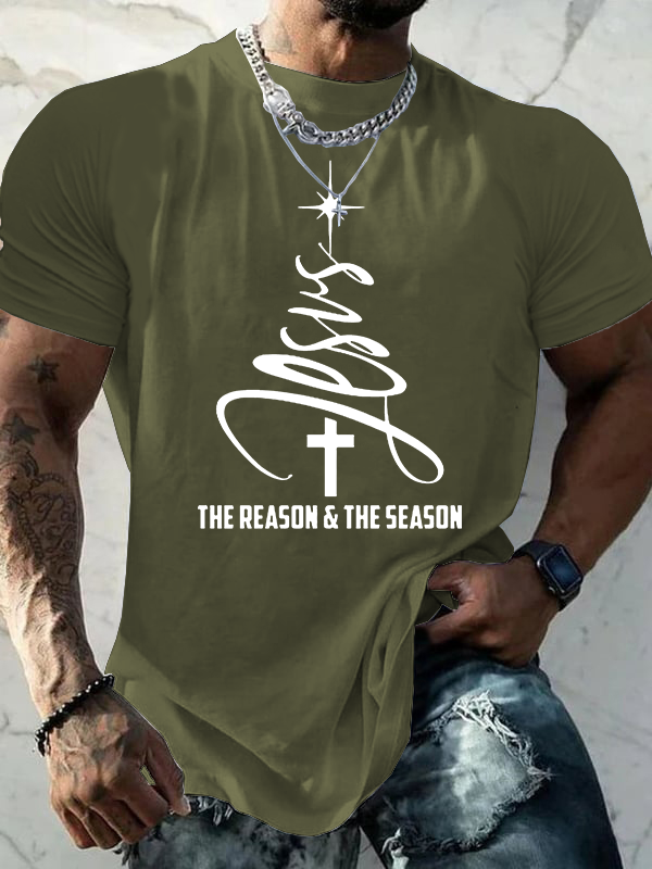 The Reason & The Season Jesus God Christian Cotton T-Shirt