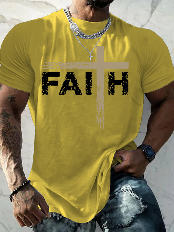 Faith Jesus God Christian Cotton T-Shirt