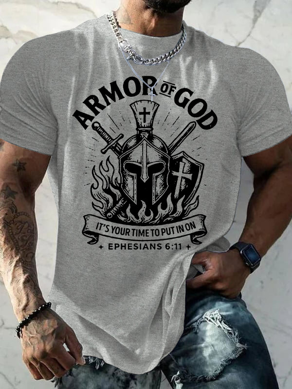 Armor Of God Jesus God Christian Cotton T-Shirt