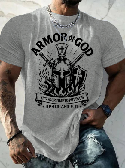 Armor Of God Jesus God Christian Cotton T-Shirt
