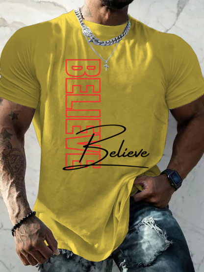 Believe Jesus God Christian Cotton T-Shirt