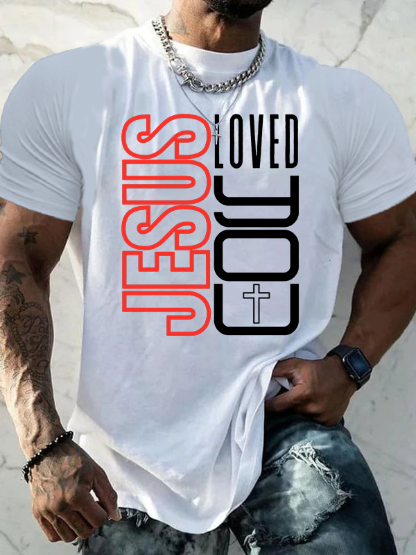 Jesus Loves You Jesus God Christian Cotton T-Shirt