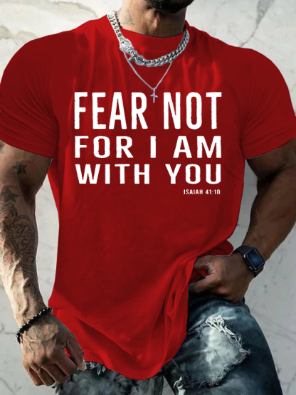 Fear Not Jesus God Christian Cotton T-Shirt