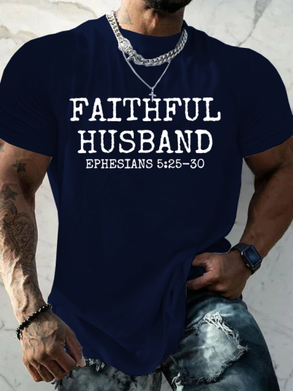 Faithful Husband Jesus God Christian Cotton T-Shirt