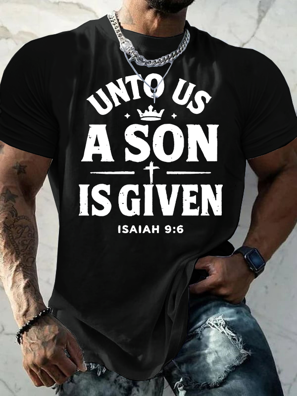 Man Of God Husband Dad Jesus God Christian Cotton T-Shirt