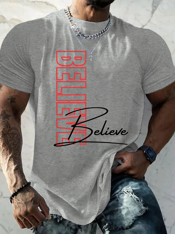 Believe Jesus God Christian Cotton T-Shirt
