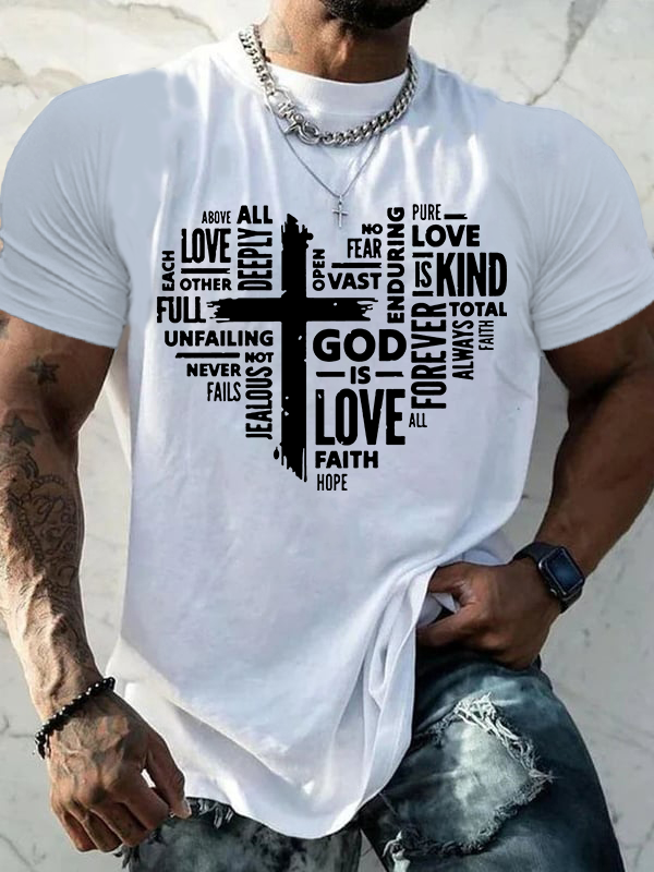 God is Love Jesus God Christian Cotton T-Shirt