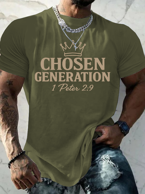 Chosen Generation Jesus God Christian Cotton T-Shirt