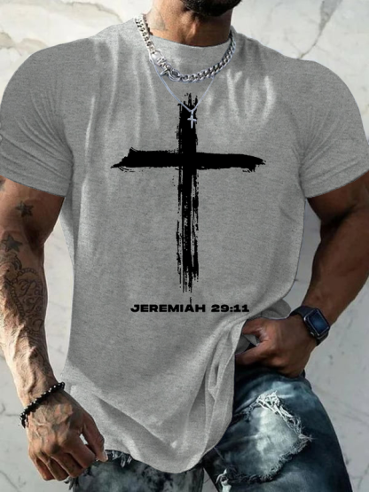 Jeremiah Cross Jesus God Christian Cotton T-Shirt
