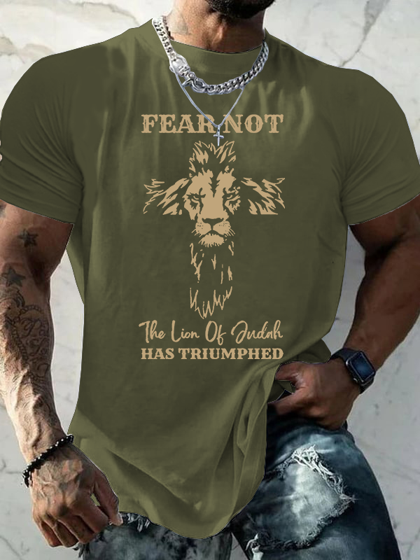 Fear Not Jesus God Christian Cotton T-Shirt