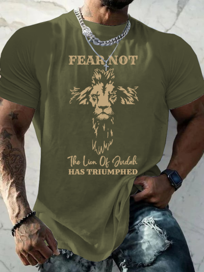 Fear Not Jesus God Christian Cotton T-Shirt