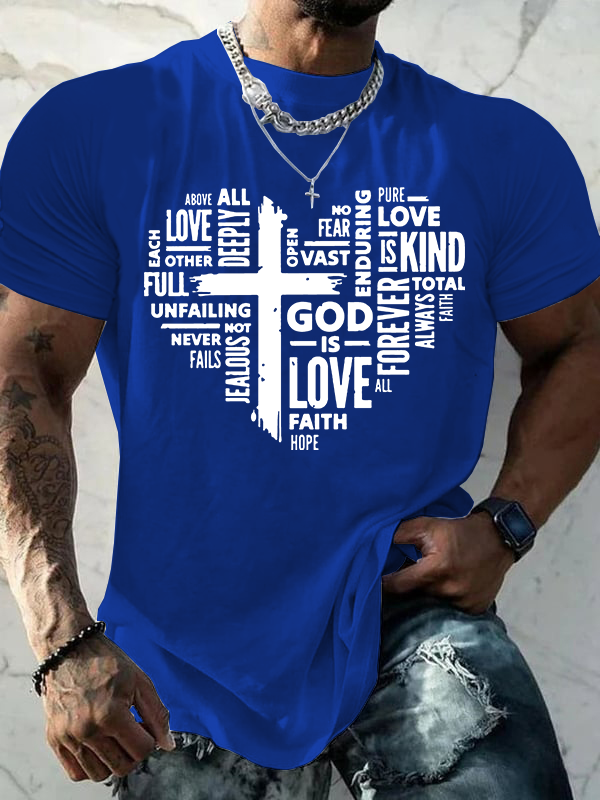 God is Love Jesus God Christian Cotton T-Shirt