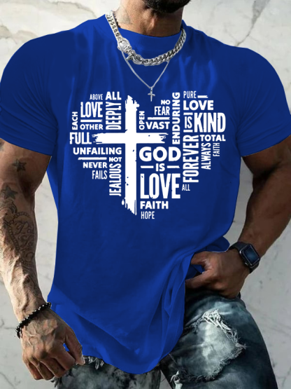 God is Love Jesus God Christian Cotton T-Shirt