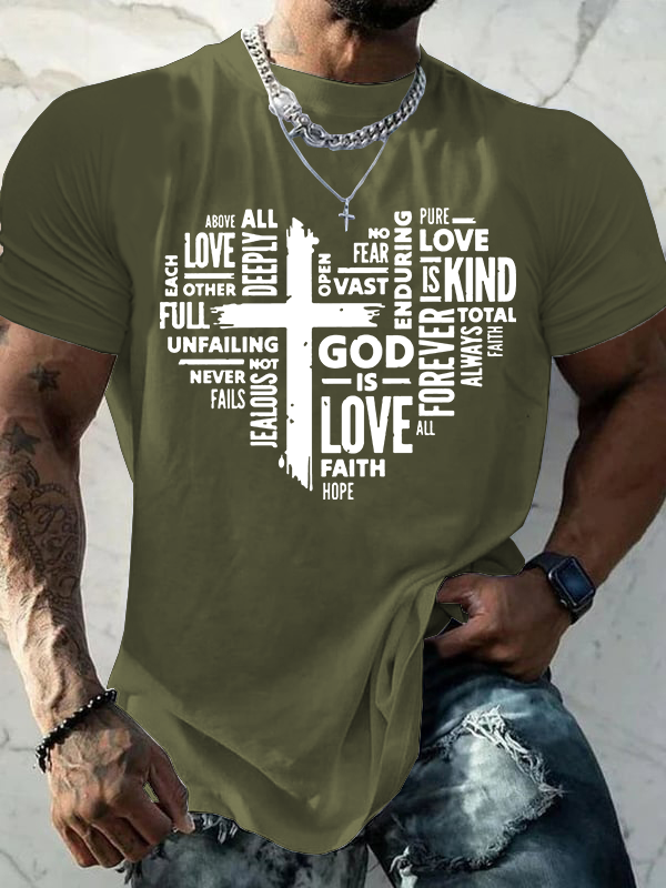 God is Love Jesus God Christian Cotton T-Shirt