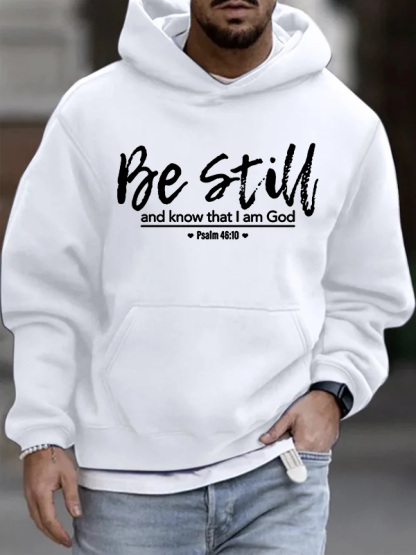 Psalm 46:10 Christian Cotton Hoodie