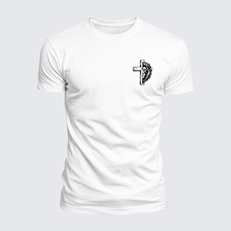 Luxe Mercerized Cotton Tee - Cross Lion