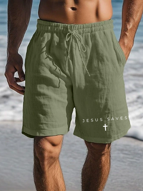 Jesus Saves Christian Beach Shorts