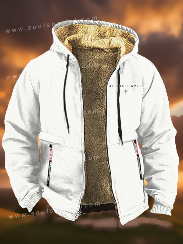 Jesus Saves Jesus God Christian Zipper Hooded Jacket