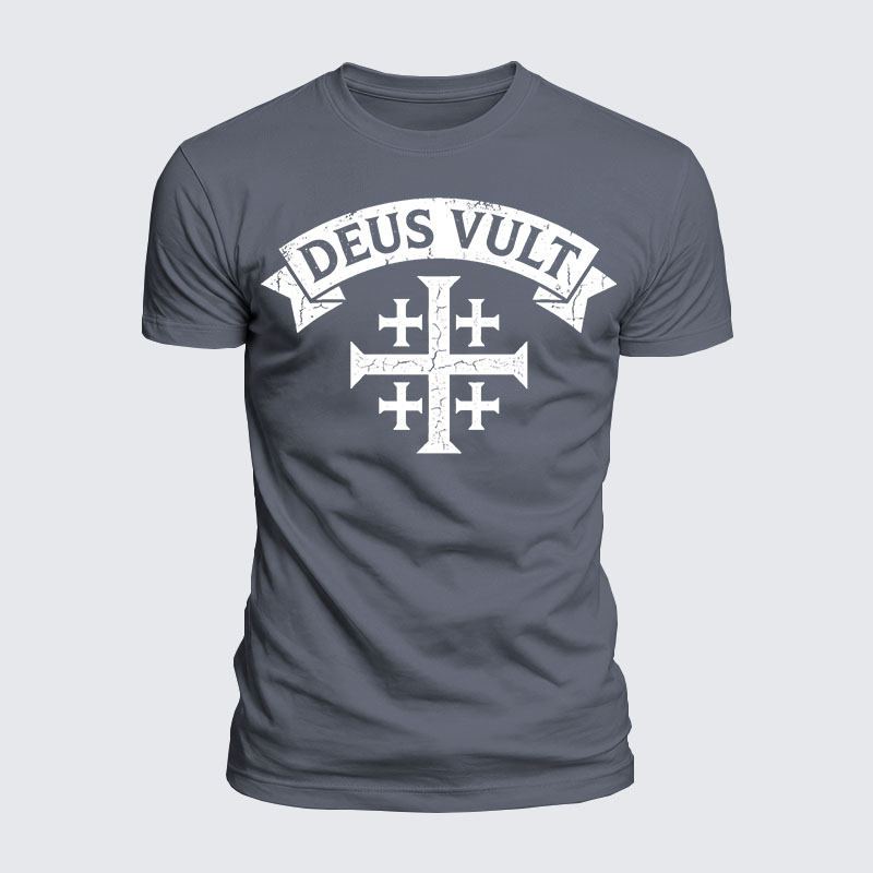 Man Of God Husband Dad Jesus God Christian Cotton T-Shirt