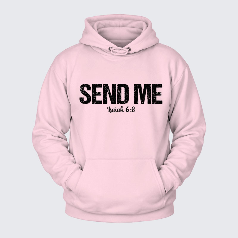 Plush Fleece-Lined Hoodie - Isaiah 6:8 - SEND ME