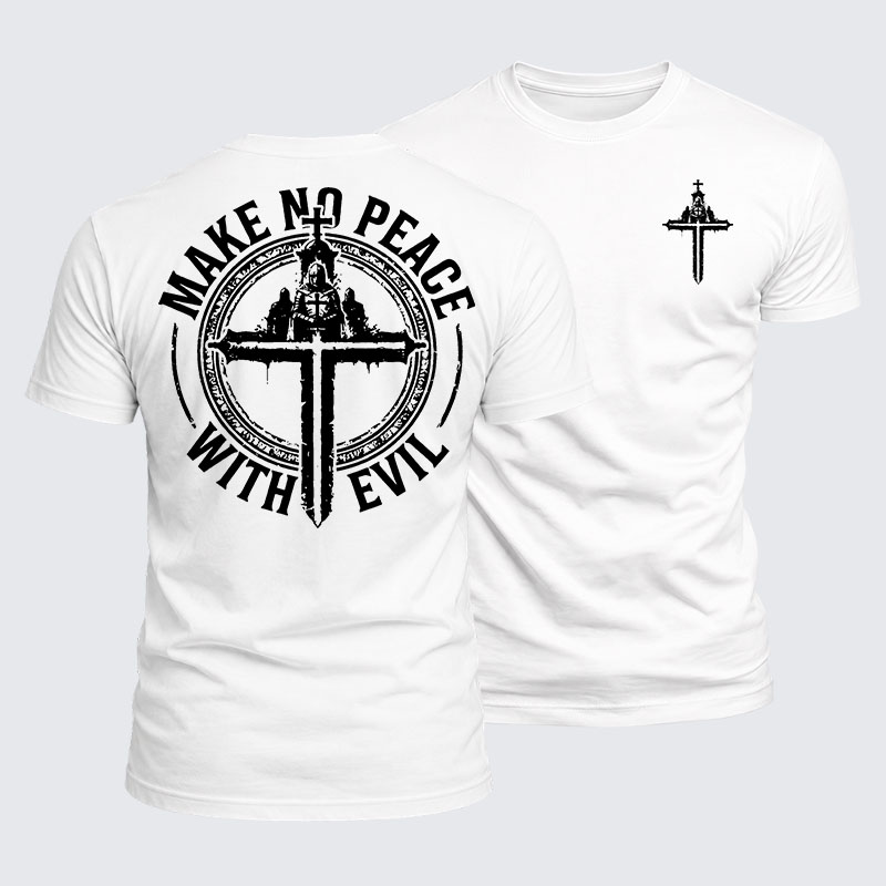 Luxe Mercerized Cotton Tee - Make No Peace With Evil