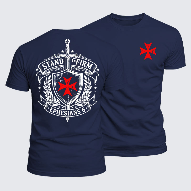 Luxe Mercerized Cotton Tee - Stand Firm Ephesians 6