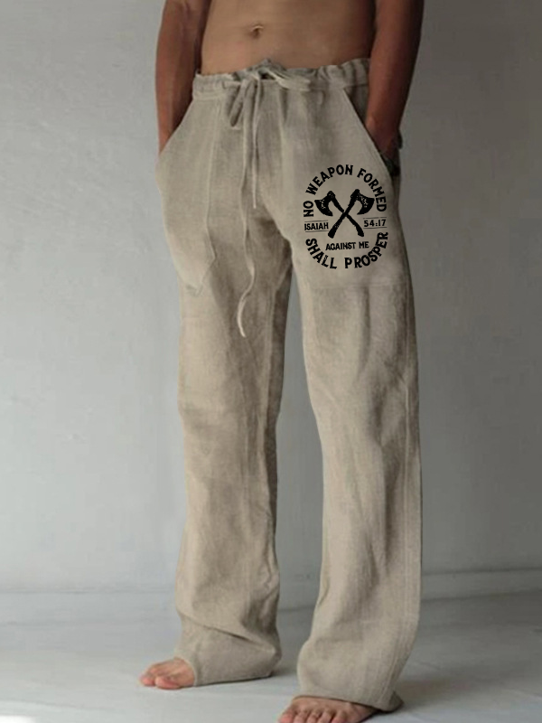 No Weapon Formed Shall Prosper - Isaiah 54:17 Christian Beach Pants