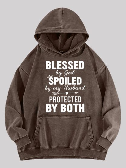 God Bless Jesus God Christian Washed Hoodie