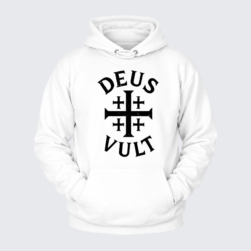 Plush Fleece-Lined Hoodie - Deus Vult