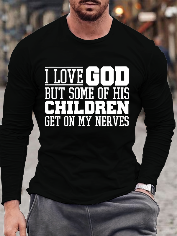 Men's  faith God'S Strong Hand Is Over My Life Long Sleeve T-Shirt