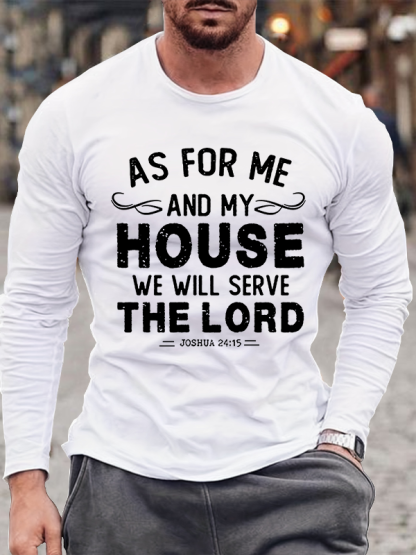 We Will Serve The Lord Jesus God Christian Cotton Long Sleeve T-Shirt