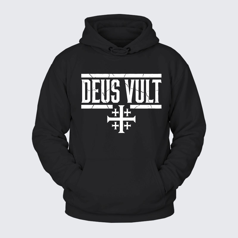 Plush Fleece-Lined Hoodie - Deus Vult