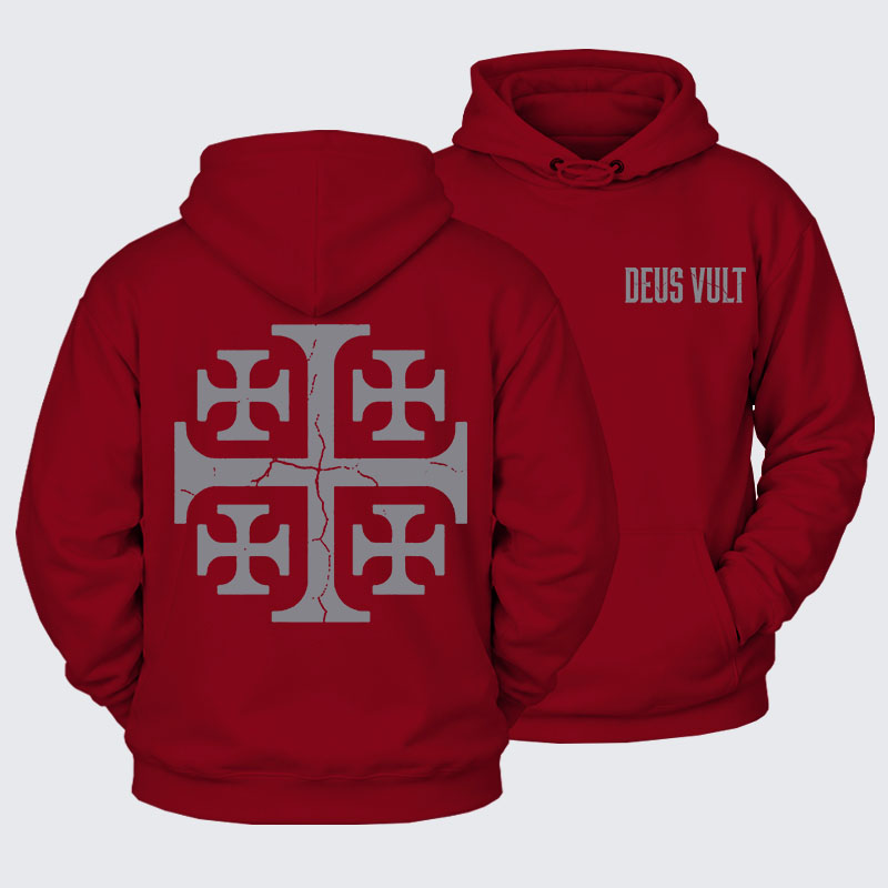 Plush Fleece-Lined Hoodie - Deus Vult