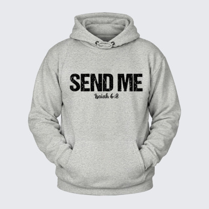 Plush Fleece-Lined Hoodie - Isaiah 6:8 - SEND ME