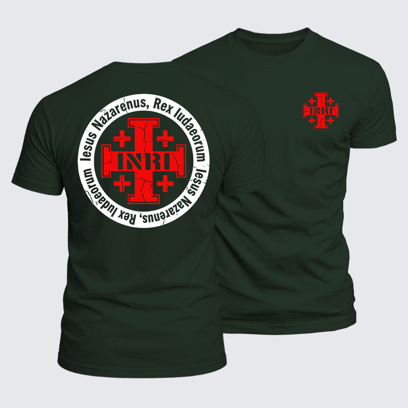 Luxe Mercerized Cotton Tee - INRI Jesus Of Nazareth King Of The Jews