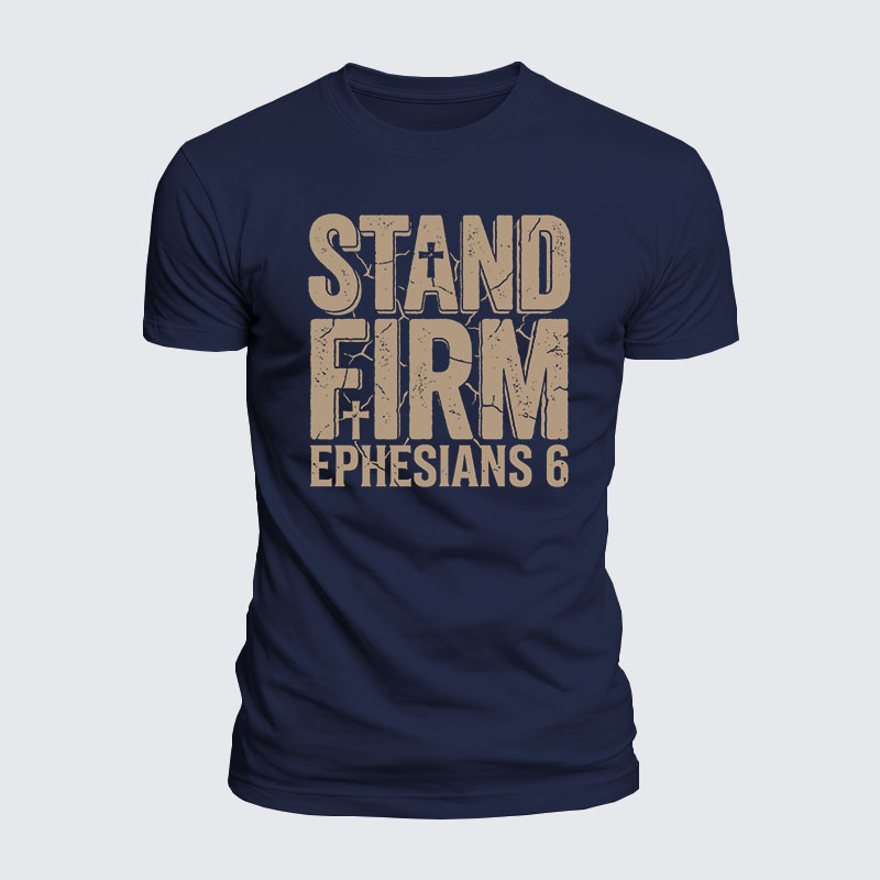 Luxe Mercerized Cotton Tee - Stand Firm Ephesians 6