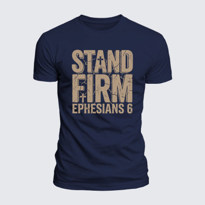 Luxe Mercerized Cotton Tee - Stand Firm Ephesians 6