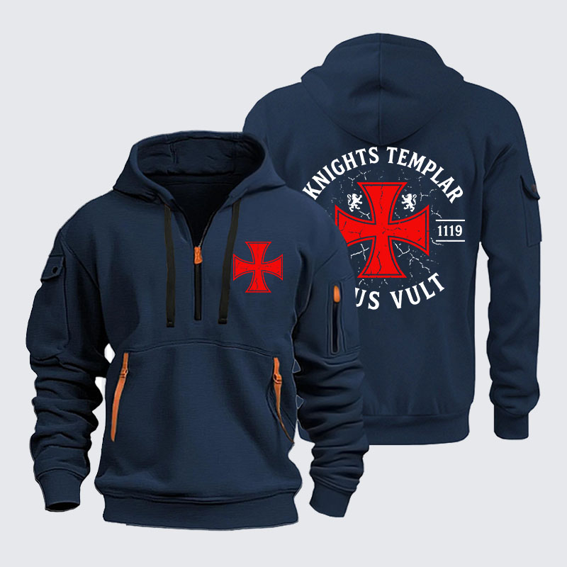 Zipper Hoodies - Knights Templar Deus Vult