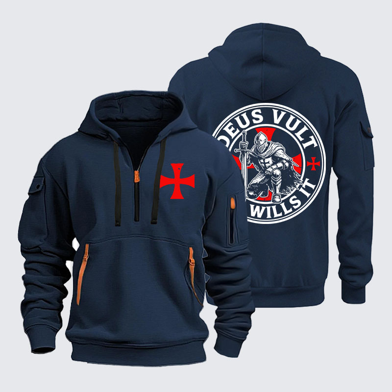 Zipper Hoodies - Knights Templar Deus Vult