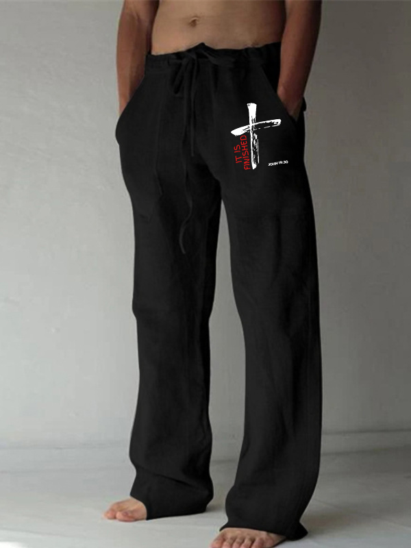 Men's It Is Finished Christian Beach Pants